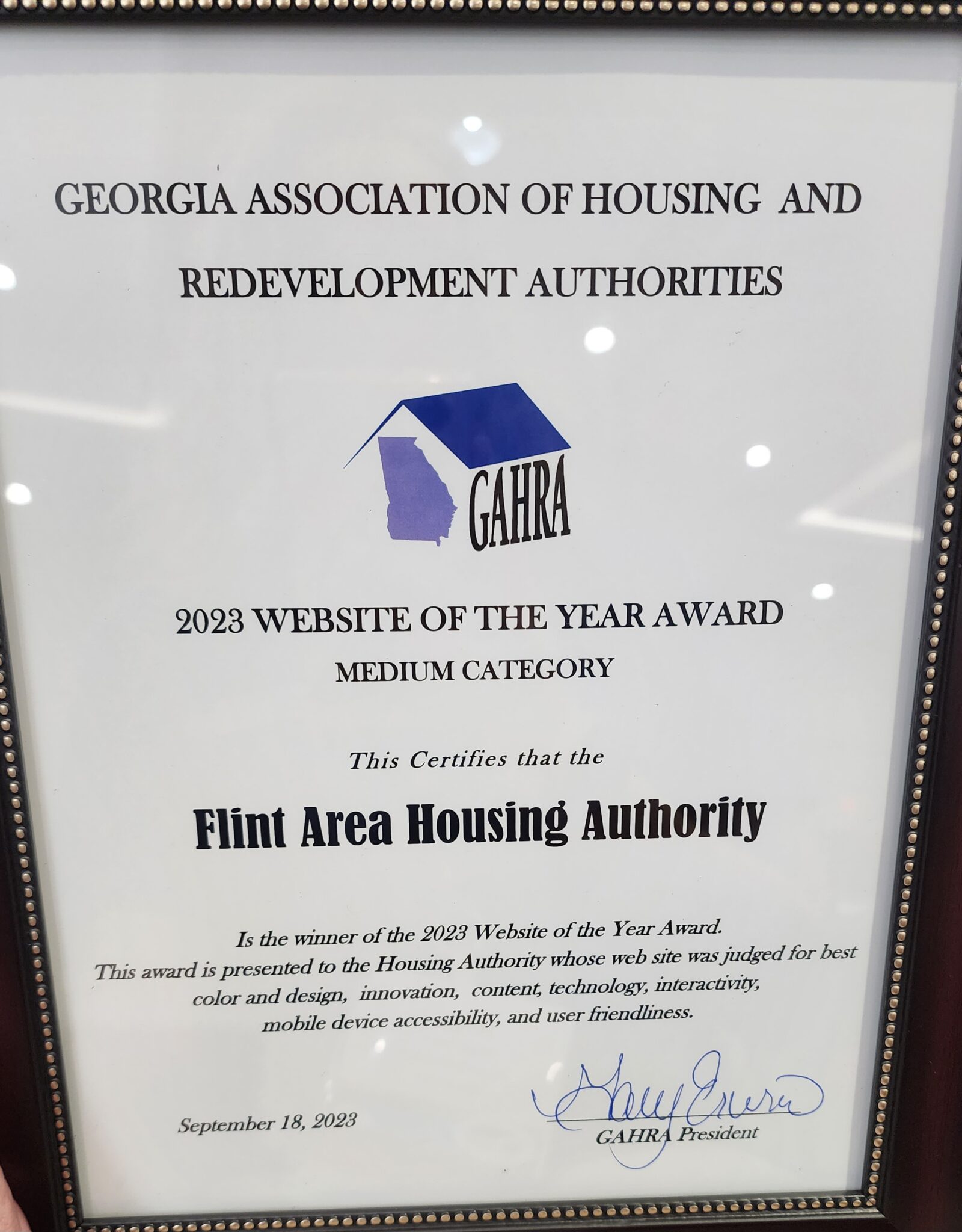 CONGRATULATIONS!!!! Flint Area Consolidated Housing Authority